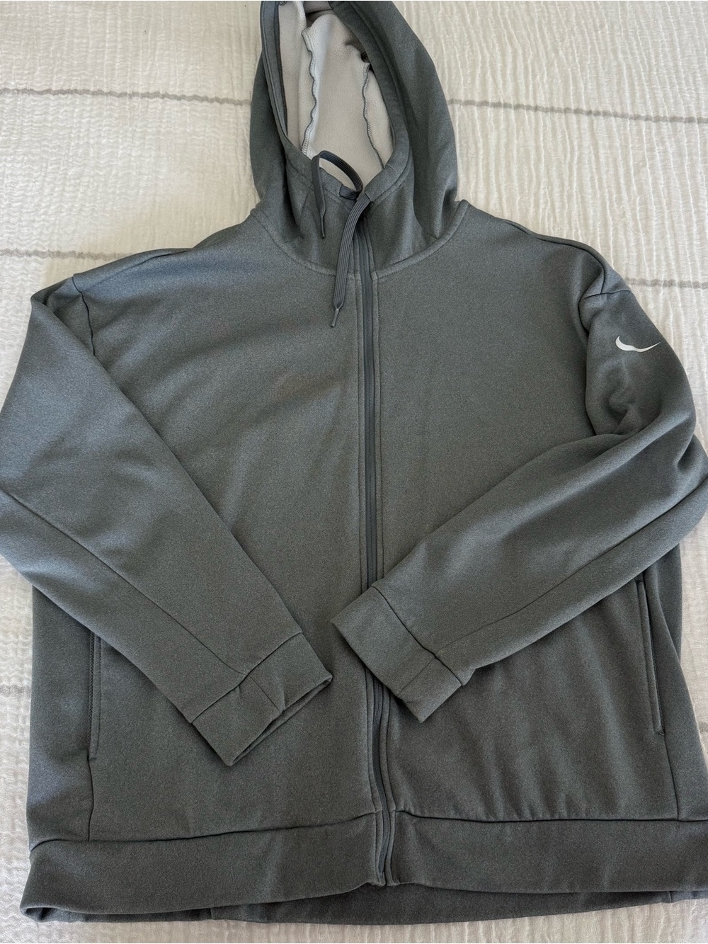 Nike women’s Full-Zip Therma Fleece Hooded Jacket - Charcoal Gray